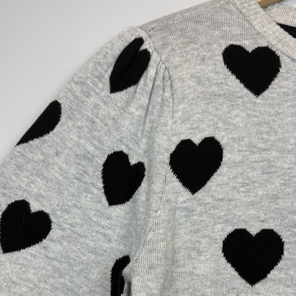 Kaily K Heart Print Knit Sweater | Playful Parisian Casual - Picture 4 of 10